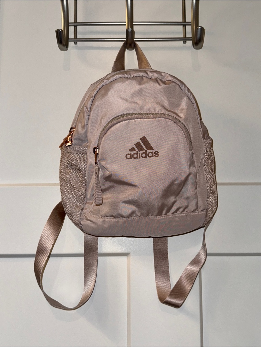 adidas Mini Backpack Blush Rose Pink Gold Small Adjustable Straps Sport Bag
